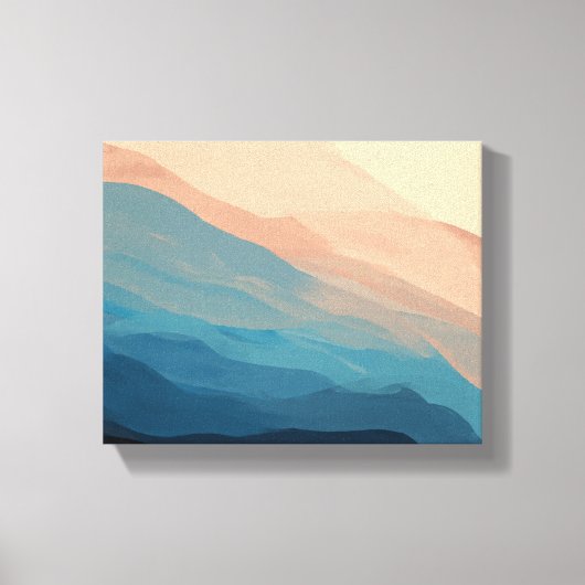 Elegantes Abstraktes Aquarellbad Leinwanddruck (Vorderseite)