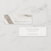 Elegantes Abstraktes Blassgoldenes Marmor Agate Mini Visitenkarte (Vorne/Hinten)