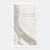 Elegantes Abstraktes Blassgoldenes Marmor Agate Serviette (Vorderseite)