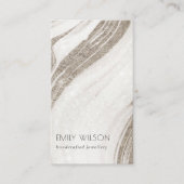 Elegantes Abstraktes Blassgoldenes Marmor Agate Visitenkarte (Vorderseite)