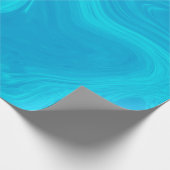 Elegantes Abstraktes blaues Flüssig-Marmor Artwork Geschenkpapier (Ecke)