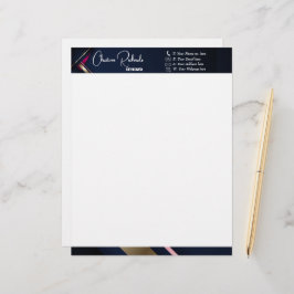 Elegantes Abstraktes Blaues Rosa Briefbogen