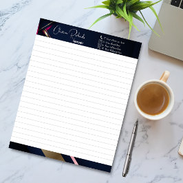 Elegantes Abstraktes Blaues Rosa Notizblock