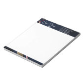 Elegantes Abstraktes Blaues Rosa Notizblock (Rotiert)