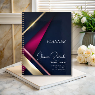 Elegantes Abstraktes Blaues Rosa Planer