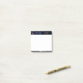 Elegantes Abstraktes Blaues Rosa Post-it Klebezettel (Auf Schreibtisch)