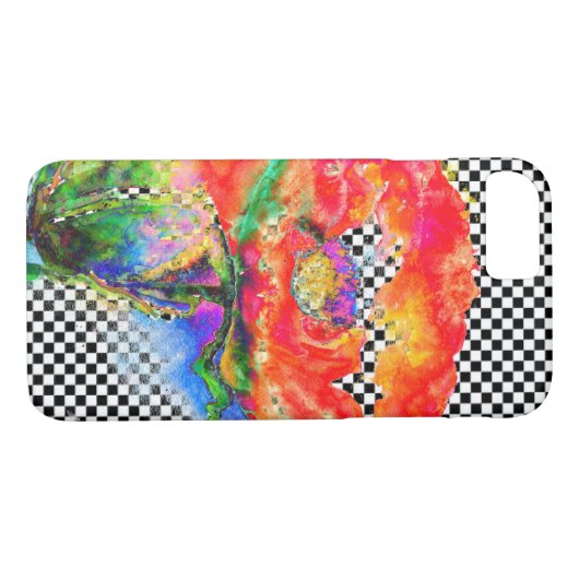 Elegantes abstraktes Blumengemälde Case-Mate iPhone Hülle (Rückseite (Horizontal))