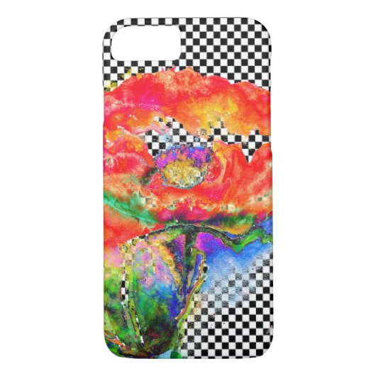 Elegantes abstraktes Blumengemälde Case-Mate iPhone Hülle (Rückseite)