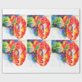 Elegantes abstraktes Blumengemälde Geschenkpapier (Flach)