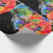 Elegantes abstraktes Blumengemälde Geschenkpapier (Ecke)