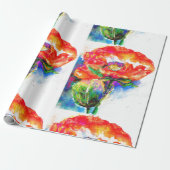 Elegantes abstraktes Blumengemälde Geschenkpapier (Ungerollt)