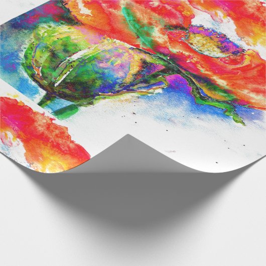 Elegantes abstraktes Blumengemälde Geschenkpapier (Ecke)