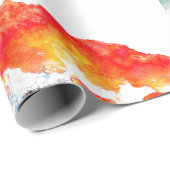 Elegantes abstraktes Blumengemälde Geschenkpapier (Rolleneckpunkt)