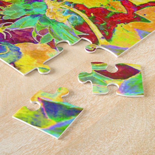 Elegantes abstraktes Blumengemälde Puzzle (Seite)