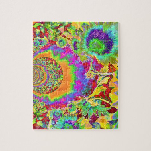 Elegantes abstraktes Blumengemälde Puzzle (Vertikal)