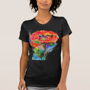 Elegantes abstraktes Blumengemälde T-Shirt