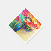 Elegantes abstraktes Blumenmohnwasser Serviette (Ecke)