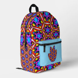 Elegantes Abstraktes Blumenmuster Bedruckter Rucksack