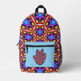 Elegantes Abstraktes Blumenmuster Bedruckter Rucksack