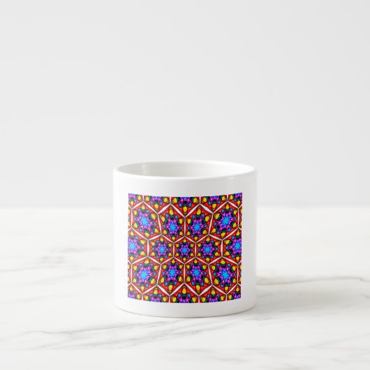 Elegantes Abstraktes Blumenmuster Espressotasse (Vorderseite)