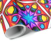 Elegantes Abstraktes Blumenmuster Geschenkpapier (Rolleneckpunkt)