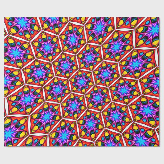 Elegantes Abstraktes Blumenmuster Geschenkpapier (Flach)