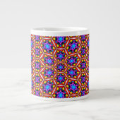 Elegantes Abstraktes Blumenmuster Jumbo-Tasse (Vorderseite)