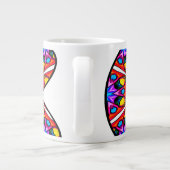 Elegantes Abstraktes Blumenmuster Jumbo-Tasse (Rückseite)