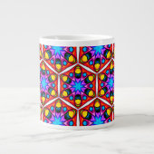 Elegantes Abstraktes Blumenmuster Jumbo-Tasse (Vorderseite)