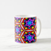 Elegantes Abstraktes Blumenmuster Kaffeetasse (VorderseiteRechts)
