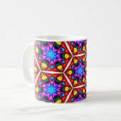 Elegantes Abstraktes Blumenmuster Kaffeetasse (Vorderseite Links)