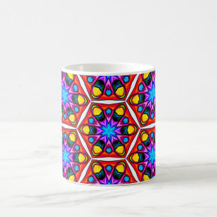 Elegantes Abstraktes Blumenmuster Kaffeetasse