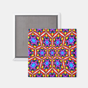 Elegantes Abstraktes Blumenmuster Magnet