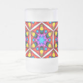 Elegantes Abstraktes Blumenmuster Mattglas Bierglas (Mittel)