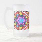 Elegantes Abstraktes Blumenmuster Mattglas Bierglas (Links)