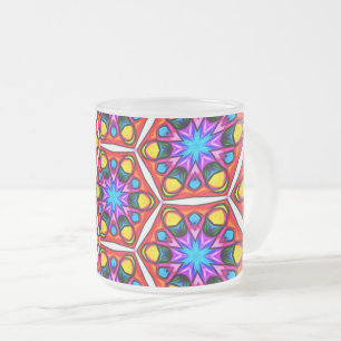 Elegantes Abstraktes Blumenmuster Mattglastasse