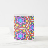 Elegantes Abstraktes Blumenmuster Mattglastasse (Vorderseite Links)