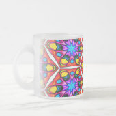 Elegantes Abstraktes Blumenmuster Mattglastasse (Links)