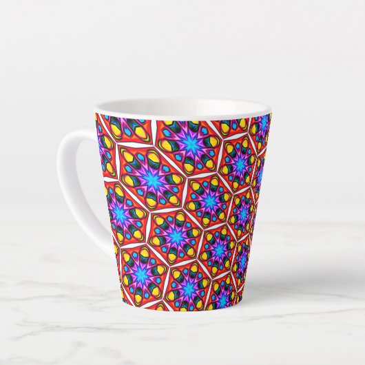 Elegantes Abstraktes Blumenmuster Milchtasse (Linke Ecke)