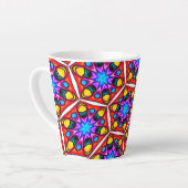 Elegantes Abstraktes Blumenmuster Milchtasse (Linke Ecke)