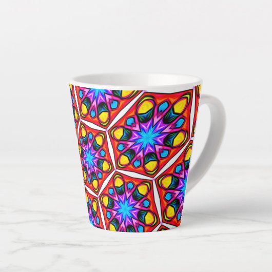 Elegantes Abstraktes Blumenmuster Milchtasse (Rechte Ecke)