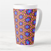 Elegantes Abstraktes Blumenmuster Milchtasse (Rechte Ecke)