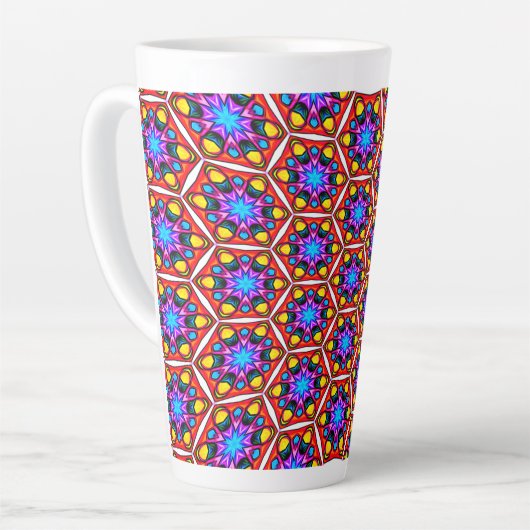 Elegantes Abstraktes Blumenmuster Milchtasse (Linke Ecke)