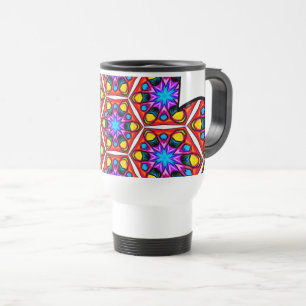 Elegantes Abstraktes Blumenmuster Reisebecher
