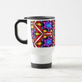 Elegantes Abstraktes Blumenmuster Reisebecher (Links)