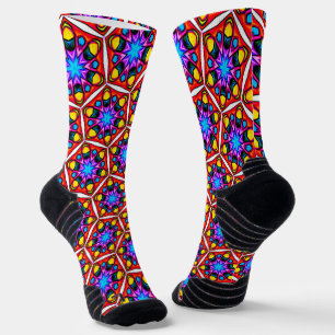 Elegantes Abstraktes Blumenmuster Socken