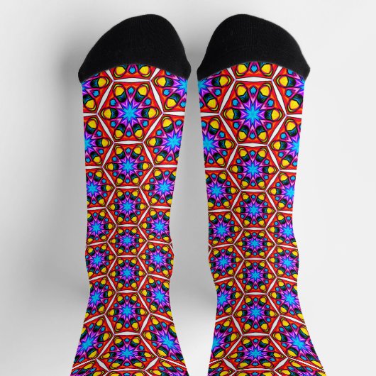 Elegantes Abstraktes Blumenmuster Socken (Oben)
