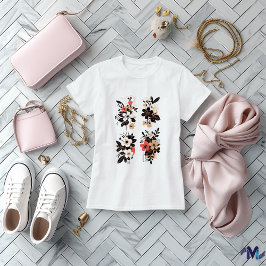 Elegantes Abstraktes Bouquet Bouquet Set T-Shirt