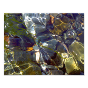 Elegantes abstraktes buntes beflecktes Glas Fotodruck