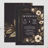 Elegantes, abstraktes Design Einladung (Vorne/Hinten)
